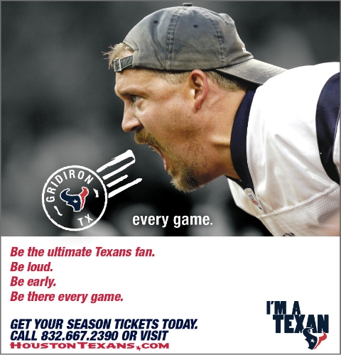 Fan Portrait Campaign for Houston Texans Tickets - Houston Tx